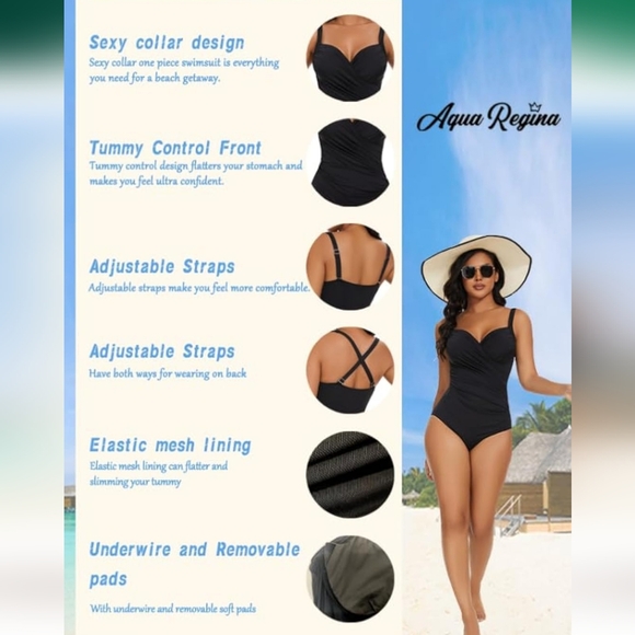 Aqua Regina Black One-Piece Swimsuit - Picture 15 of 15